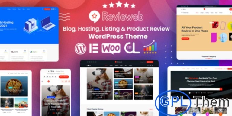 Revieweb – Review WordPress Theme Revieweb is a powerful and modern WordPress review theme designed for blogs, products, services, hosting, or any type of review website.