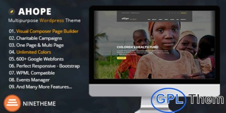 Ahope – Nonprofit & Charity WordPress Theme Ahope is a versatile WordPress theme designed for nonprofits, charities, churches, environmental organizations, NGOs, and activism projects. Packed with hundreds of features, it provides everything you need to build a professional and engaging nonprofit website.