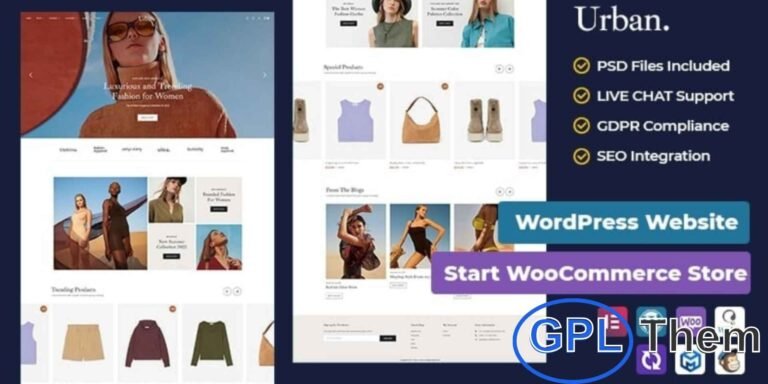 Urban – Luxury Fashion WooCommerce Responsive WordPress Theme Urban is a premium WooCommerce WordPress theme designed for luxury and trending fashion stores. Its modern, stylish design helps your online store stand out while providing a seamless shopping experience.