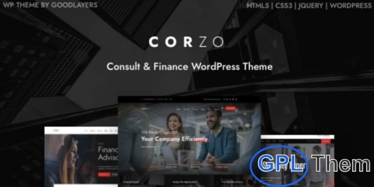 Corzo – Consulting WordPress Theme Corzo is a premium Consulting WordPress theme designed for corporate businesses, financial advisors, IT consulting, cyber security firms, and other professional services.