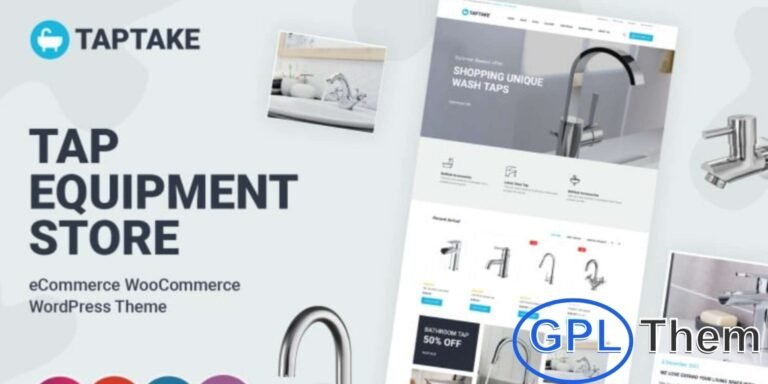 TapTake – Bathroom & Sanitary WooCommerce WordPress Theme TapTake is a modern WooCommerce WordPress theme designed for online stores selling bathroom fixtures, sinks, faucets, and kitchen and bath accessories. Its clean, professional design ensures a seamless shopping experience while allowing easy customization to match your brand.