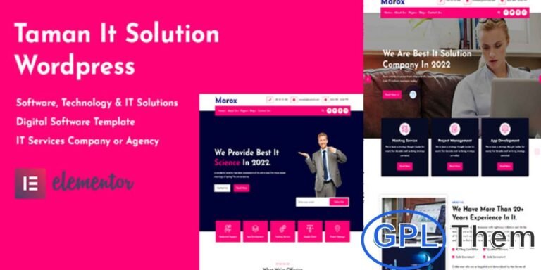 Taman – Technology & IT Solutions WordPress Theme Taman is a versatile WordPress theme designed for technology companies, IT solutions providers, and digital businesses. With its modern and flexible layout, Taman allows you to easily create a professional, visually appealing, and fully functional website.
