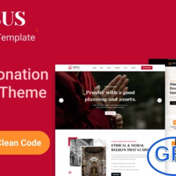 Gesus – Charity & Donation WordPress Theme Gesus is a powerful and versatile WordPress theme designed for charity organizations, churches, fundraising campaigns, and non-profit websites. Packed with built-in features, it includes a complete donation system, event management tools, sermons archive, sermon details, blog layouts, and agenda lists.
