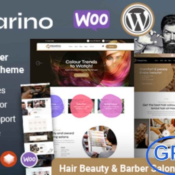 Haarino – Hair Beauty Salon & Barber Shop WordPress Theme Haarino is a stylish and modern WordPress theme crafted for hair salons, barber shops, beauty studios, spas, makeup artists, and stylist businesses.