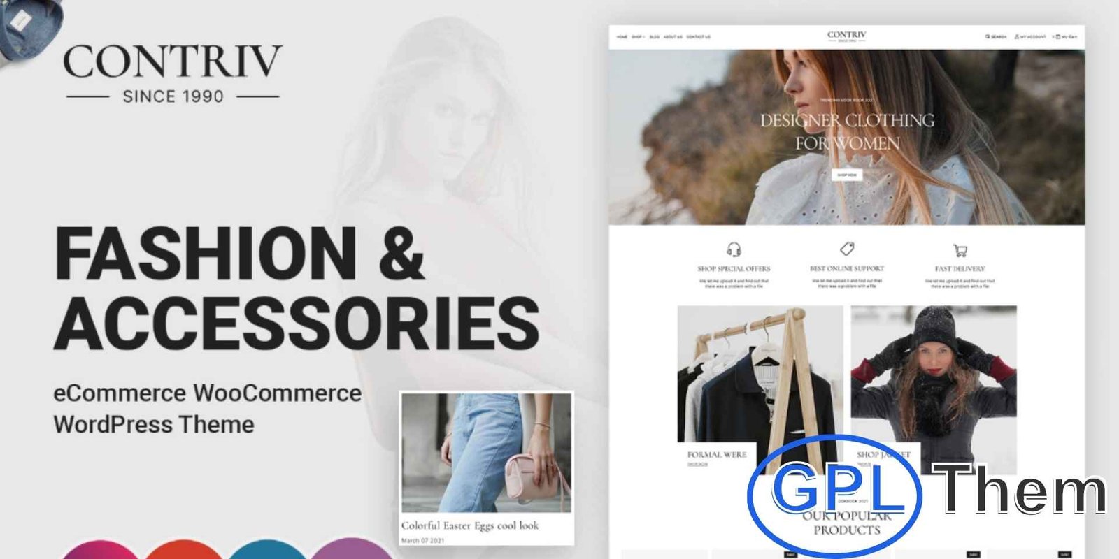 Contriv Fashion and Accessories WooCommerce Theme Contriv – Fashion & Accessories WooCommerce WordPress Theme Contriv is a modern WooCommerce WordPress theme designed for online clothing boutiques, fashion brands, and accessories stores. Its sleek, stylish design ensures a polished and professional online presence while providing all the features needed to run a successful eCommerce store.