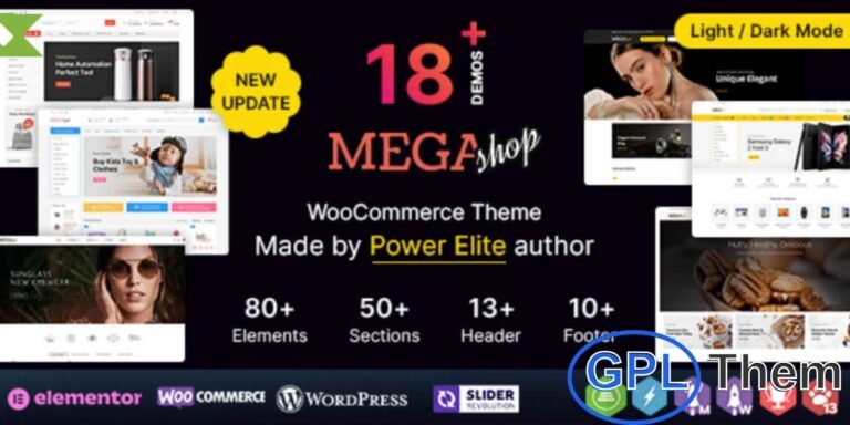 Megadel – Multipurpose Mega Shop WooCommerce Theme Megadel is a powerful and fully responsive WooCommerce WordPress theme designed for multipurpose online stores. Whether you are selling electronics, fashion, furniture, home décor, or any other products, this theme provides everything you need to build a successful eCommerce website.