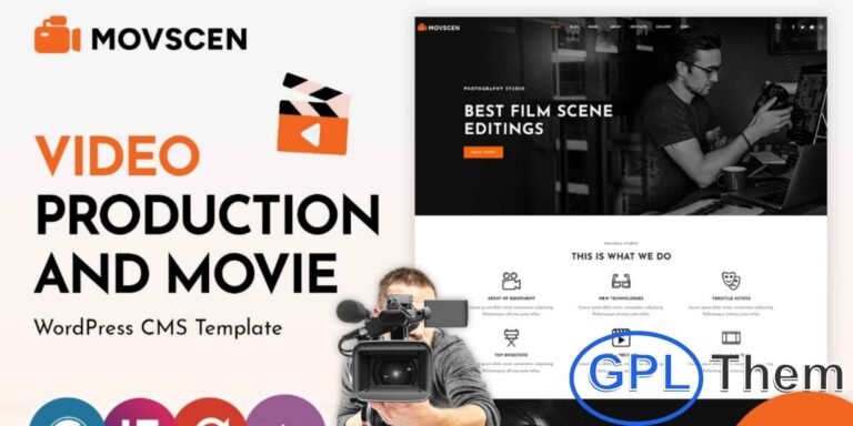 Movscen – Movie Studios & Filmmakers WordPress Theme Movscen is a modern and creative WordPress theme designed for film studios, video production companies, filmmakers, and photography studios. With its visually stunning layouts and engaging content blocks, it helps you make a strong first impression and capture audience attention instantly.