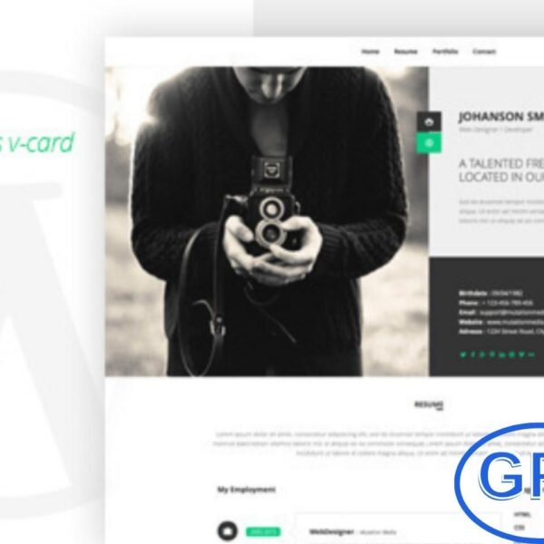 NEW Retina Ready WordPress Vcard Theme v1.0
