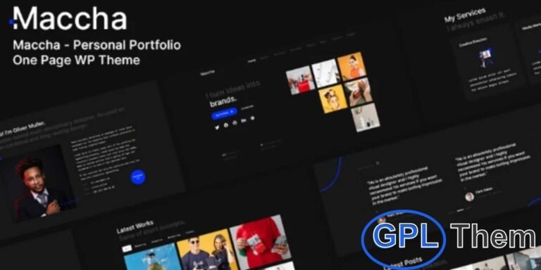 Maccha – One Page Personal Portfolio WordPress Theme Maccha is a clean, minimal, and modern one-page WordPress theme designed for personal portfolios, freelancers, creative agencies, and professionals.