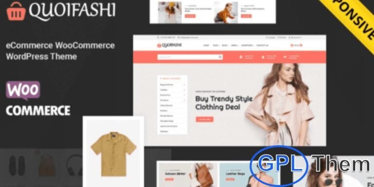 Quoifashi – Fashion & Accessories WooCommerce Theme Quoifashi is a stylish and modern WooCommerce WordPress theme designed for fashion boutiques, clothing stores, and lifestyle shops. With its elegant layouts and advanced customization options, it gives your online store a professional and high-end look.