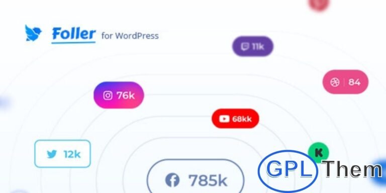 Foller – Social Followers Counter Plugin for WordPress Foller is a lightweight and powerful WordPress plugin that displays a sleek social followers counter bar on your website. Easily showcase your total number of followers across popular social media platforms like Facebook, Twitter, Instagram, and more.