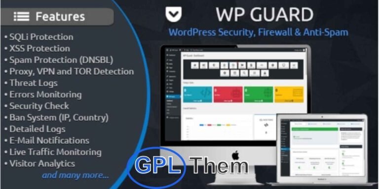 WP Guard – Advanced Security Plugin for WordPress WP Guard is a robust security plugin for WordPress designed to shield your website from hackers, malware, and various online threats. It offers real-time protection, proactive threat detection, and advanced security features to keep your site safe and secure.