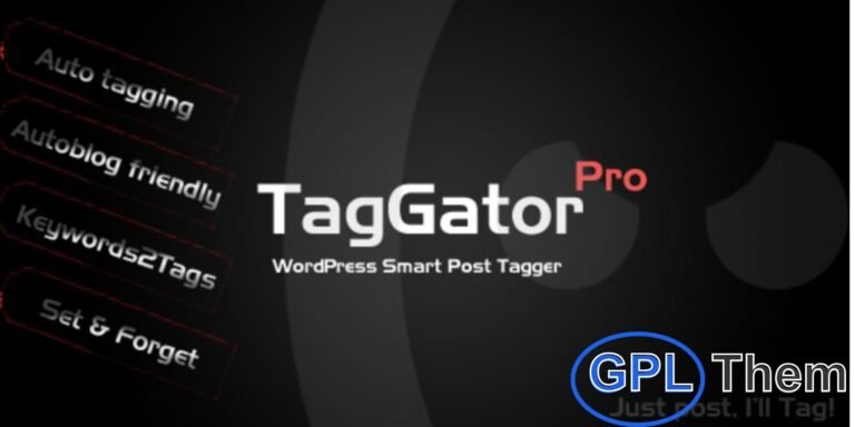 TagGator Pro – Smart Auto Tagging Plugin for WordPress TagGator Pro is a powerful auto-tagging solution for WordPress that automatically creates and assigns tags to your posts based on keywords found in your content. Say goodbye to manual tagging — simply configure TagGator once, and it handles the rest.