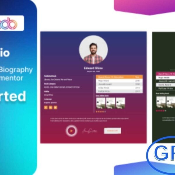 Book Author Bio for Elementor – Showcase Author Profiles in Style Book Author Bio is a lightweight and easy-to-use WordPress plugin built for Elementor, allowing you to display stunning author biographies on your website with no coding required. Choose from 15+ unique preset styles to highlight author details in a clean and engaging layout.