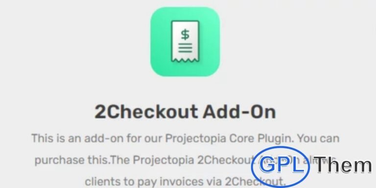 Projectopia WP Project Management – 2Checkout Add-On Enhance your Projectopia workflow with the 2Checkout Add-On, allowing clients to securely pay invoices using the trusted 2Checkout payment gateway. Designed specifically as an extension of the Projectopia Project Management Plugin, this add-on simplifies the payment process and improves client convenience.