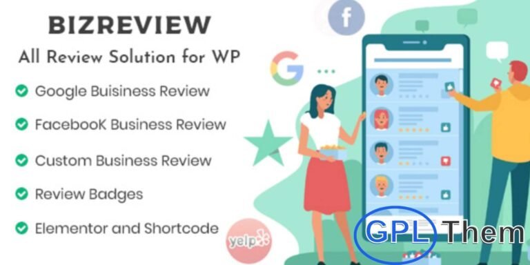BIZREVIEW – All-in-One Business Review Plugin for WordPress BIZREVIEW is a powerful WordPress plugin designed to display business reviews from top platforms like Google, Facebook, Yelp, Trustpilot, and more—all in one place. With 14+ customizable layouts, you can beautifully showcase customer feedback on your website to build trust and boost conversions.