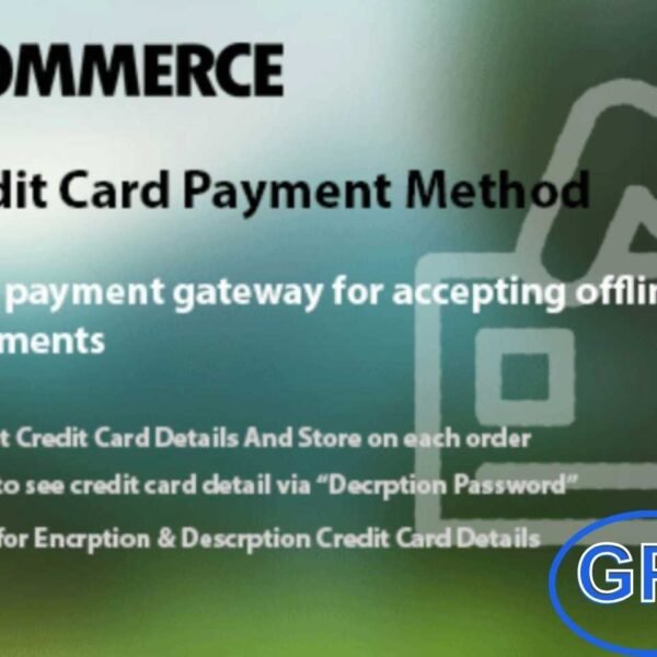 Offline Credit Card Payment Method – WooCommerce Plugin The Offline Credit Card Payment Method for WooCommerce lets your customers securely submit their credit card details directly on your website, enabling you to process payments manually. Ideal for businesses preferring offline or delayed processing, this plugin ensures that all credit card data is stored in a highly encrypted format for maximum security.