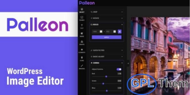 Palleon – WordPress Image Editor Plugin Palleon is a user-friendly image editor for WordPress that lets you effortlessly crop, rotate, resize, and enhance images directly from your dashboard. With just a few clicks, you can apply stunning image filters to create eye-catching photo effects—no design skills required.