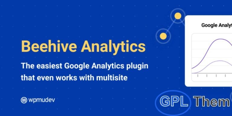 WPMU DEV Beehive Pro – Google Analytics Integration for WordPress Beehive Pro by WPMU DEV is a powerful plugin that seamlessly integrates Google Analytics into your WordPress dashboard, giving you real-time insights without leaving your site. Compatible with both single and multisite networks, it’s the ideal solution for tracking visitor behavior, traffic sources, and performance metrics across your entire WordPress setup.