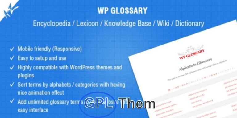 WP Glossary – Create a Glossary, Encyclopedia, Wiki, or Knowledge Base in WordPress WP Glossary is a powerful WordPress plugin that lets you easily create and manage a professional glossary, encyclopedia, lexicon, or knowledge base on your website.