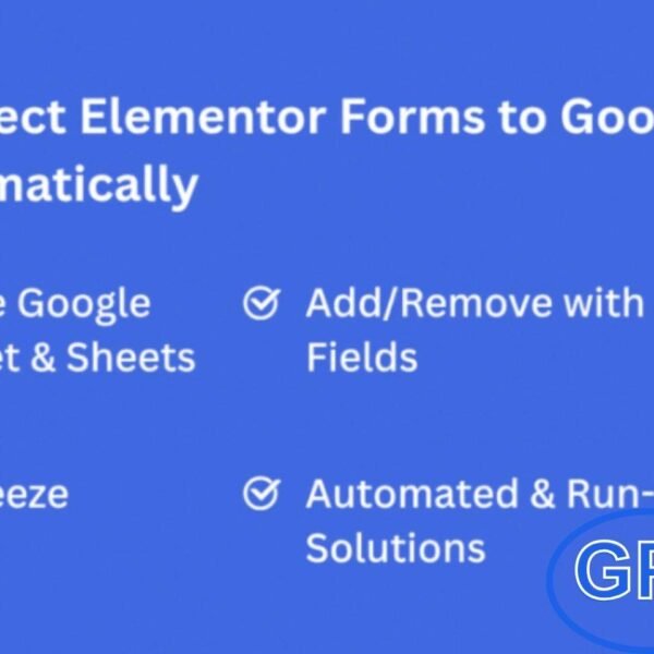 ElementorSheets – Google Sheets Integration for Elementor Pro Forms Streamline your form data management with ElementorSheets, the ultimate plugin to connect Elementor Pro Forms with Google Sheets. Automatically save every form submission directly into a single Google Spreadsheet—no manual entry required.