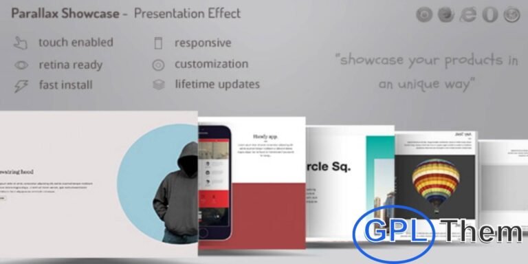 Parallax Showcase Effects – Stunning Product Presentation Parallax Showcase Effects is a dynamic WordPress plugin designed to help you present your products in an engaging and visually captivating way. With smooth scrolling parallax effects, this tool enhances the user experience by adding depth and motion to your product displays.