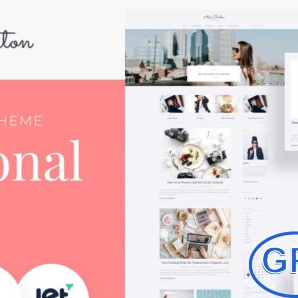 AliceBurton – Personal Blog WordPress Elementor Theme AliceBurton is a beautifully designed personal blog WordPress theme, perfect for lifestyle bloggers, influencers, and writers who want a feminine and elegant online presence. Built with the powerful Elementor page builder, it allows you to easily customize your site in live mode using drag-and-drop functionality.
