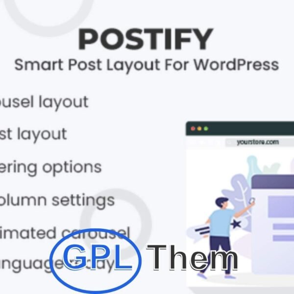 Postify – Smart Post Layout for WordPress Postify – Smart Post Layout for WordPress is a versatile plugin designed to showcase your blog posts in a visually stunning and engaging way. Perfect for enhancing your site’s design, this plugin offers two stylish layouts—Carousel and Grid—along with five unique themes to suit your brand’s style.