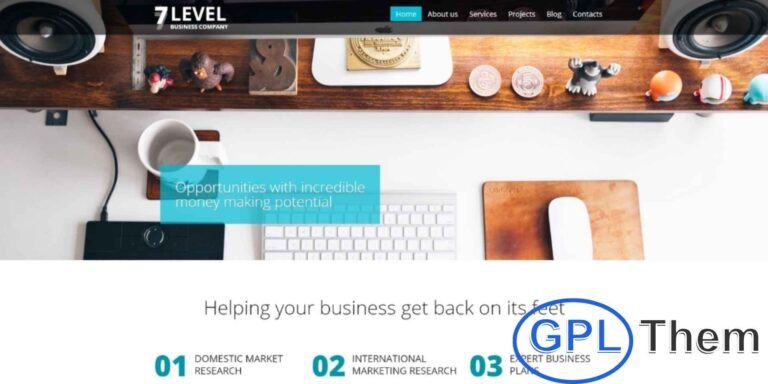 7 Level – Elegant Multi-Purpose WordPress Theme 7 Level is a modern and versatile WordPress theme designed to help you create your website quickly and effortlessly. Perfect for blogs, service-based websites, and WooCommerce online stores, this theme adapts to a wide range of industries and niches.