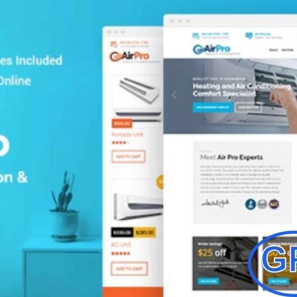 AirPro – Heating & Air Conditioning WordPress Theme AirPro is a professional WordPress theme designed for HVAC businesses, heating and cooling services, and ventilation system companies.