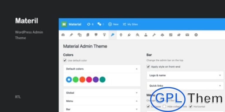 Materil – WordPress Material Design Admin Theme Materil is a stylish WordPress admin theme that brings sleek material design to your dashboard. This theme enhances both the visual appeal and usability of the WordPress backend, making site management smoother and more enjoyable.