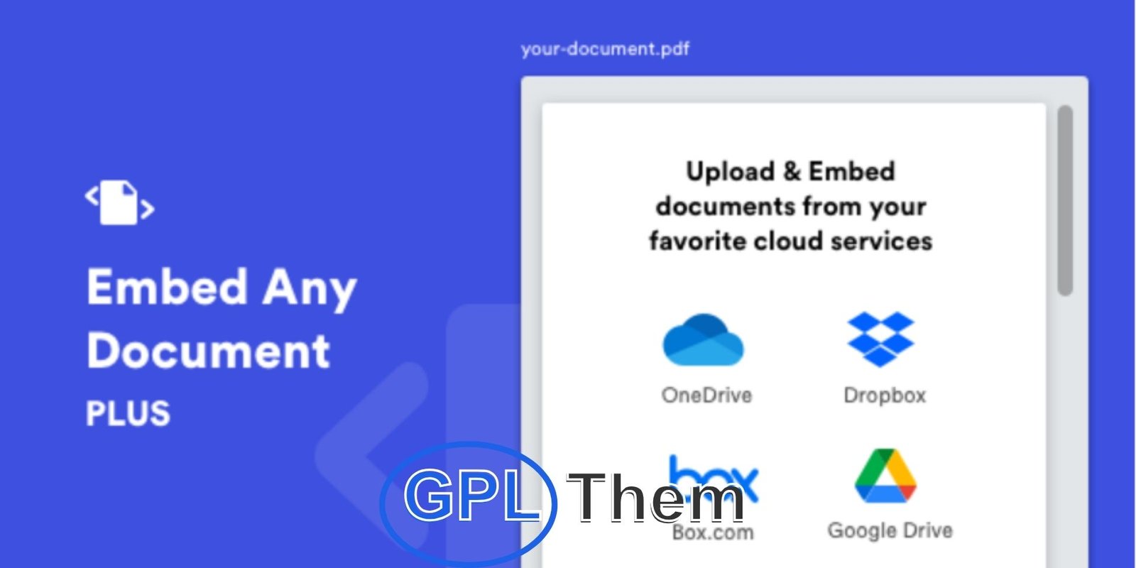 Embed Any Document Plus – WordPress Plugin Embed Any Document Plus – Effortless Document Embedding for WordPress Embed Any Document Plus is a powerful WordPress plugin that makes adding documents to your website simple and hassle-free. Easily embed PDFs, Word files, PowerPoint presentations, and more directly into your posts or pages without extra plugins or complex setups.