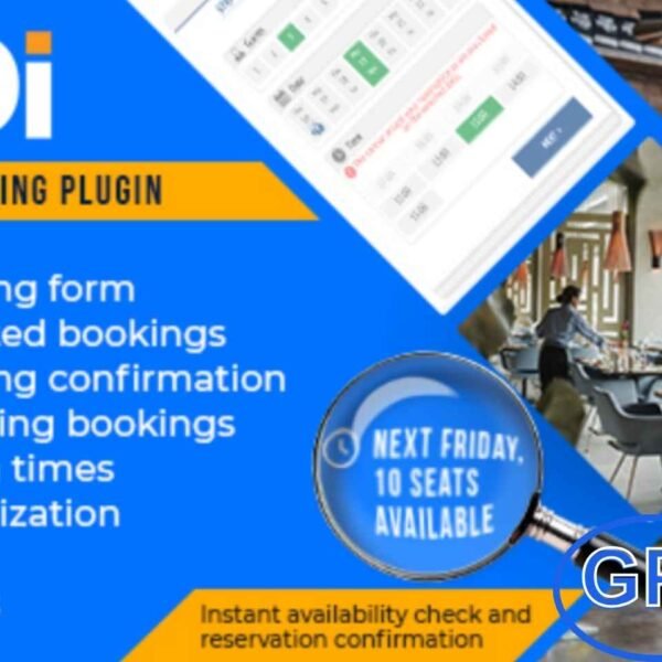 ReDi Restaurant Booking Plugin for WordPress – Easy Online Reservations ReDi Restaurant Booking Plugin seamlessly integrates with any WordPress site, allowing you to accept reservations effortlessly. Perfect for restaurants, cafes, bars, and event venues, this plugin makes managing bookings simple and efficient. Just install, activate, and start taking reservations instantly without complex setups.