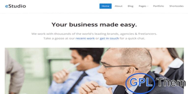 Theme Junkie – eStudio WordPress Theme for Portfolios & Agencies eStudio by Theme Junkie is a sleek, mobile-responsive WordPress theme perfect for showcasing your best work online. Its elegant portfolio layout makes uploading and presenting your projects effortless, while the built-in testimonial feature lets you highlight client feedback to build trust and credibility.