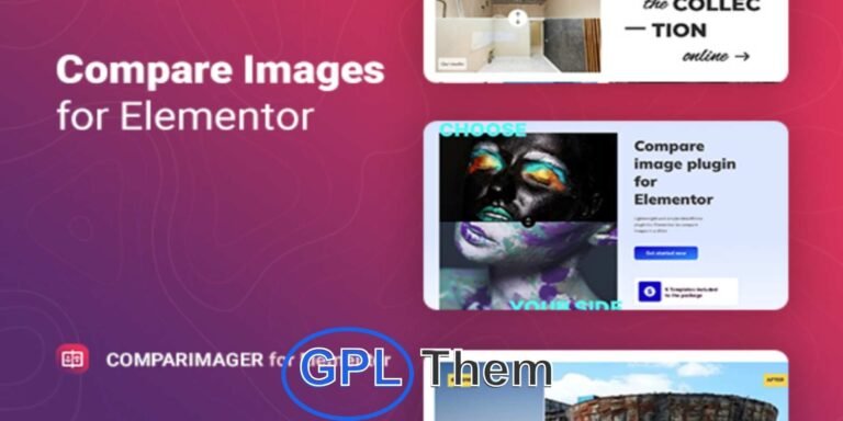 Comparimager – Before and After Image Comparison Slider for Elementor Comparimager is a lightweight and easy-to-use WordPress plugin designed for Elementor, enabling you to create stunning before-and-after image comparisons with a sleek slider interface. Perfect for showcasing product benefits, project transformations, or service results, this plugin helps you visually communicate improvements and success stories to your audience.