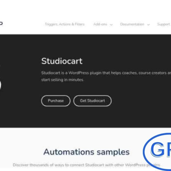 AutomatorWP Studiocart – Easy Sales Funnel Plugin for WordPress Coaches & Creators Studiocart is a powerful WordPress plugin designed to help coaches, course creators, and service-based businesses start selling their products and services quickly. With an intuitive setup, Studiocart enables you to build effective sales funnels and checkout processes in minutes—no coding required.