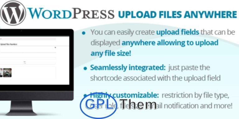 WordPress Upload Files Anywhere – Flexible File Upload Plugin WordPress Upload Files Anywhere lets you easily upload files of any size directly on any page of your website, without needing to change your server settings. This versatile plugin simplifies file management by removing size restrictions and allowing uploads exactly where you want.