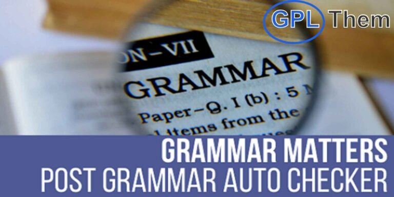 Grammar Matters – Automatic Grammar Checker for WordPress Grammar Matters is a powerful WordPress plugin that automatically checks grammar across your website’s content. Ideal for bloggers, writers, and developers, it ensures every post and page is polished, professional, and error-free.