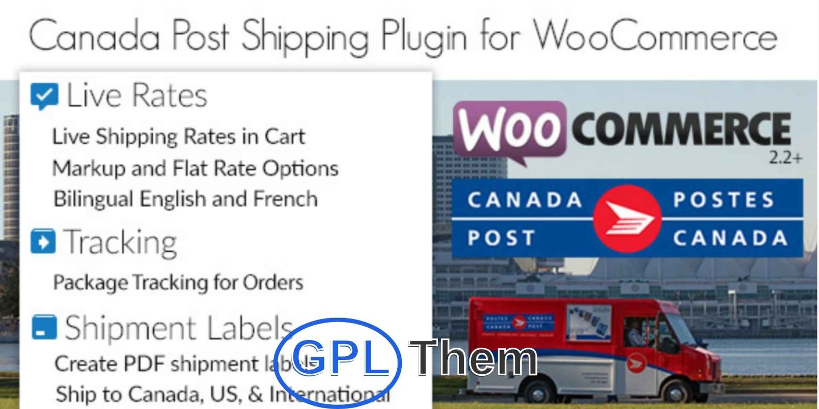 Canada Post WooCommerce Shipping Plugin for Rates, Labels and Tracking Canada Post WooCommerce Shipping Plugin – Rates, Labels & Tracking The Canada Post WooCommerce Shipping Plugin seamlessly integrates your online store with Canada Post services. Display real-time shipping rates in the cart and checkout, ensuring customers see accurate costs before purchasing. Easily generate shipping labels and access up-to-date package details with Canada Post’s Parcel Tracking service.