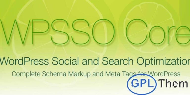 WPSSO Core Premium – Optimize Your Content for Social Media & Search Engines WPSSO Core Premium ensures your content always looks its best on social media platforms and in search engine results. Whether your URLs are shared, reshared, messaged, embedded, or crawled, this plugin delivers perfectly optimized titles, descriptions, images, and rich snippets for maximum visibility and engagement.