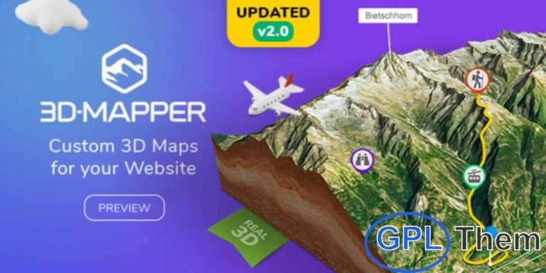 3D Map WordPress Plugin – 3D-Mapper 3D-Mapper is a powerful WordPress plugin that brings your maps to life. Unlike static images, 3D maps provide realistic depth, allowing visitors to explore spaces, observe light and shadow dynamics, and gain a full understanding of the locations displayed. Enhance user engagement and deliver an immersive mapping experience directly on your website.