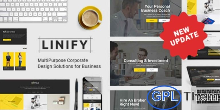 Linify – Multipurpose Corporate WordPress Theme Linify is a versatile WordPress theme designed for agencies, freelancers, and corporate websites. With its clean and modern design, it provides the perfect platform to showcase your business, portfolio, or personal brand. Fully responsive and mobile-friendly, Linify ensures your website looks great on all devices.