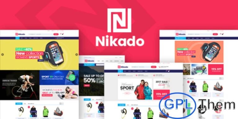 Nikado – Responsive WooCommerce WordPress Theme Nikado is a versatile and fully responsive WooCommerce WordPress theme, perfect for online stores selling fashion, sports gear, digital products, or accessories.