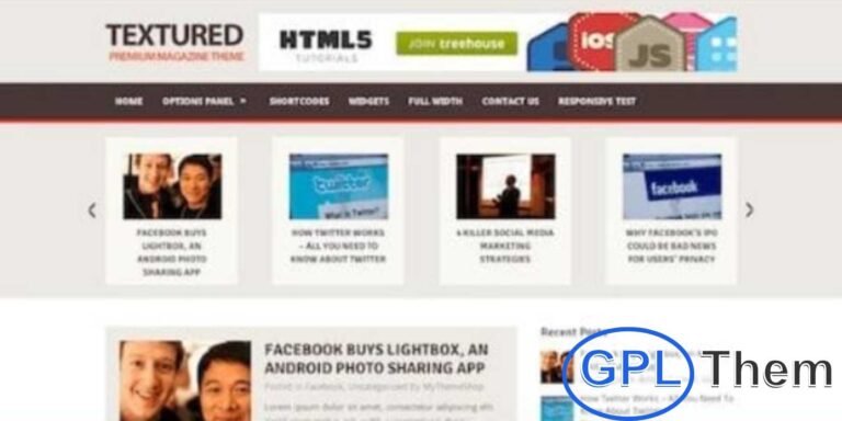 Textured – Multipurpose WordPress Blog Theme Textured is a versatile WordPress theme designed for bloggers, writers, and content creators. Using subtle textures and soft background colors, it enhances your content and makes it stand out.