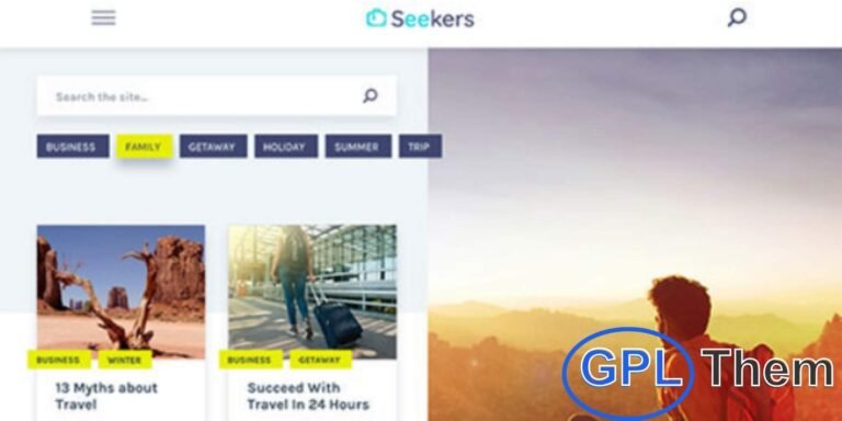 Seekers – Fast & Customizable WordPress Theme Seekers by MyThemeShop is a highly attractive, functional, and fully customizable WordPress theme. Designed for bloggers, content creators, and businesses, it combines sleek design with powerful features.