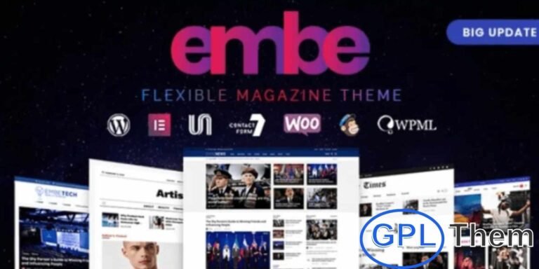 EmBe – Flexible Magazine & News WordPress Theme EmBe is a modern and powerful WordPress theme designed for online magazines, newspapers, blogs, and editorial websites. Built with the latest WordPress technology, it offers a clean, professional design that adapts seamlessly to any publishing niche.