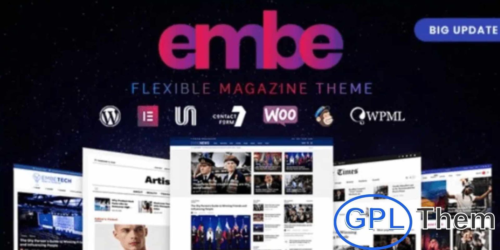 EmBe – Flexible Magazine WordPress Theme EmBe – Flexible Magazine & News WordPress Theme EmBe is a modern and powerful WordPress theme designed for online magazines, newspapers, blogs, and editorial websites. Built with the latest WordPress technology, it offers a clean, professional design that adapts seamlessly to any publishing niche.