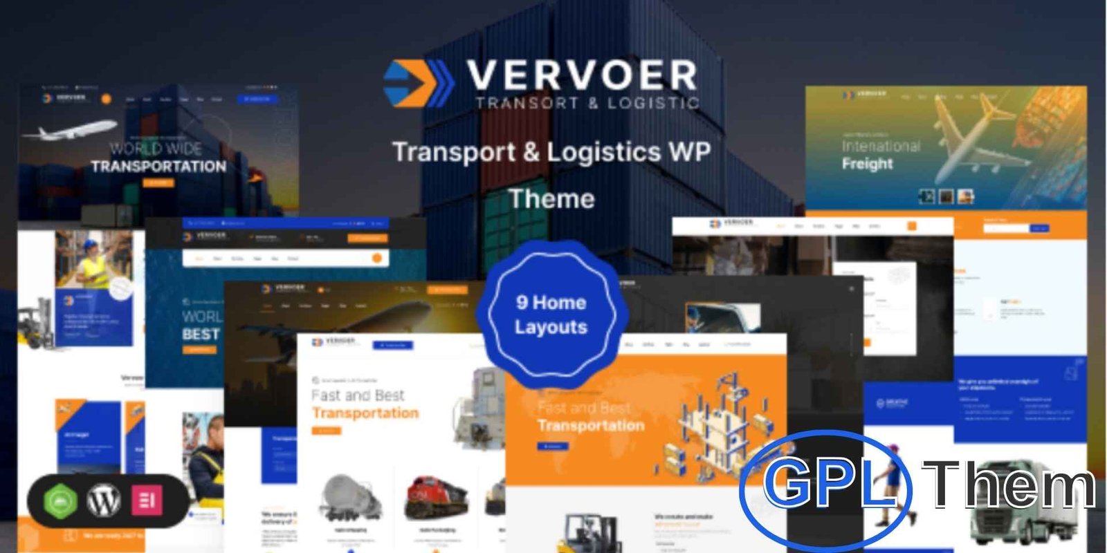 Vervoer – Logistics WordPress Theme Vervoer – Logistics & Transportation WordPress Theme Vervoer is a modern and elegant WordPress theme built for logistics, transportation, and cargo service providers. With its clean and professional design, it is perfectly suited for freight companies, trucking services, air cargo, shipping, and supply chain businesses.