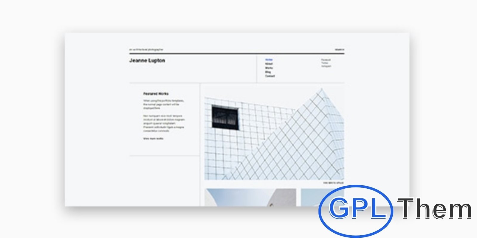 Jeanne – Minimal Photography and Portfolio WordPress Theme Jeanne – Minimal Photography & Portfolio WordPress Theme Jeanne is a sleek and minimal WordPress theme crafted for photographers, designers, and creative professionals. With a clean, content-focused layout, it beautifully highlights your portfolio and visual projects.
