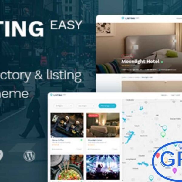 ListingEasy – Directory & Listing WordPress Theme ListingEasy is a powerful and intuitive WordPress directory theme designed for showcasing businesses and popular venues. Perfect for restaurants, cafes, cinemas, hotels, museums, spas, and more, this theme makes it simple to create a professional directory of remarkable places to visit or stay.